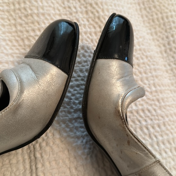 Silver & Black Chanel heels. - Picture 8 of 8